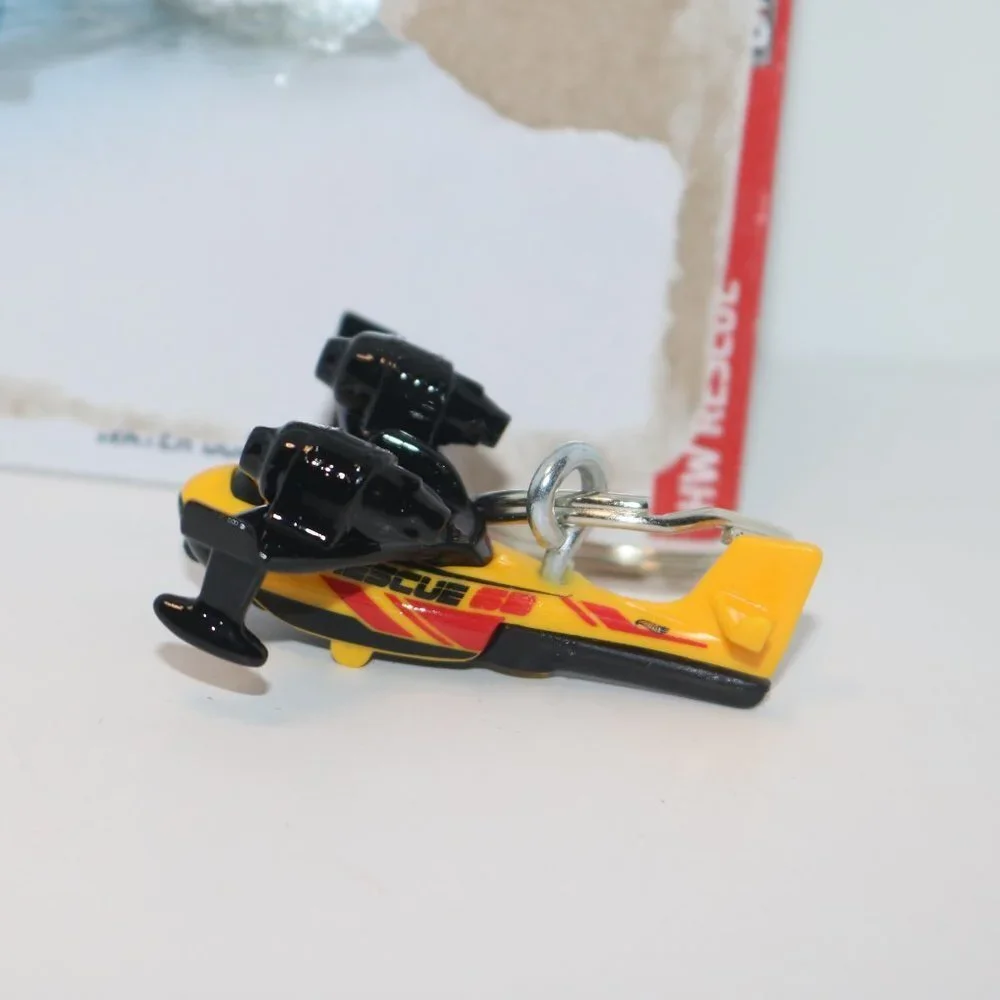 Hot Wheels Rescue Water Bomber plane CUSTOM keychain
